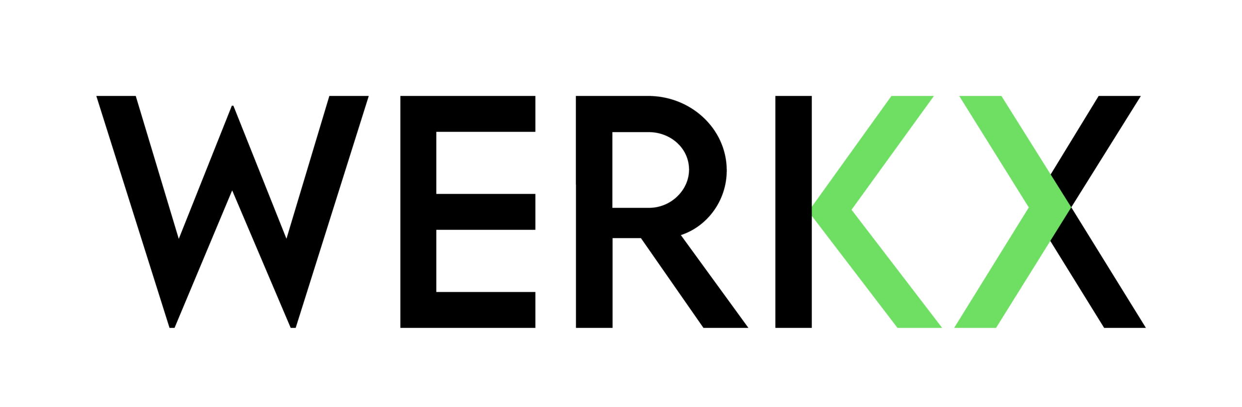 Werkx logo black and green